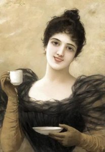 Lady With Coffee Cup — Emile Eisman Semenovsky