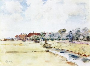 Canal Scene — Frederick Childe Hassam