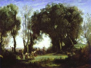 A Morning. Dance Of The Nymphs — Jean-baptiste-camille Corot