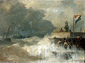 Storm On The Coast — Andreas Achenbach