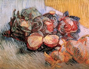 Still Life With Red Cabbages And Onions — Vincent Willem Van Gogh