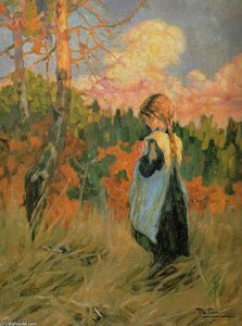 Niña al Atardecer