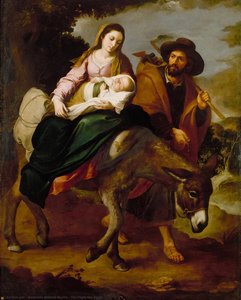 The Flight Into Egypt — Bartolomé Esteban Murillo, Baroque