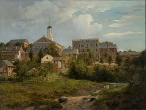 Bethlehem From The Monocacy Creek — Gustav Johann Grunewald
