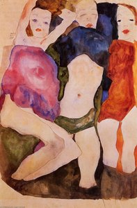Tres Chicas — Egon Schiele, Expresionismo