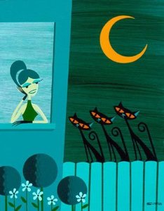 Three Cats — Josh Agle (shag)