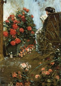 In The Garden At Villers-le-bel — Frederick Childe Hassam