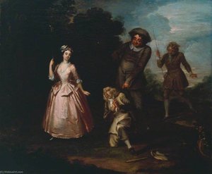 Phillida Rejecting Mopsus and Cimon A Scene from Colley Cibber's 'Damon and Phillida'