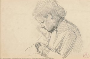 Profile study of a young woman