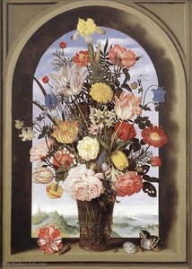 Bouquet In An Arched Window — Dubois Ambroise (ambrosius Bosschaert)
