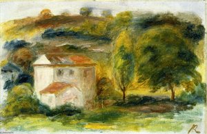Landscape With White House — Pierre-auguste Renoir, Impressionism