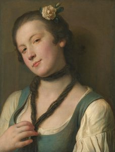 A Girl With A Flower In Her Hair — Pjetro Antonio Rotari