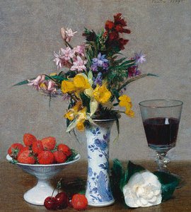 The Bethrothal Still Life — Анри Фантен-латур, Realist Still Life