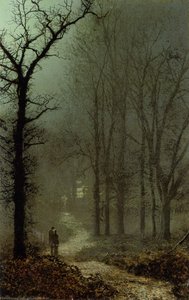 Lovers In A Wood — John Atkinson Grimshaw, Romantic Landscape Painting