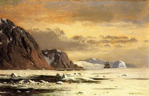 Seascape With Icebergs — William Bradford