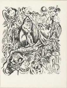 Dreamed Primeval Forest (Geträumte Urwaldlandscaft) (plate, page 43) from the periodical Münchner Blätter für Dichtung und Graphik, vol. 1, no. 3 (March 1919)