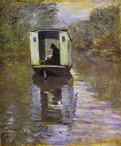 El Estudio Del Barco (le Bateau-atelier) — Claude Monet, Impressionism