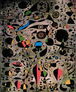 Mujeres Cercadas Por El Vuelo De Un Pájaro — Joan Miró, Surrealist Expressionism