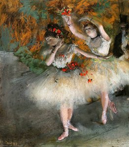 Two Dancers Entering The Stage — Edgar Degas, Impressionism
