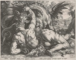 The Dragon Devouring The Companions Of Cadmus — Goltzius, Hendrick, Northern Mannerism