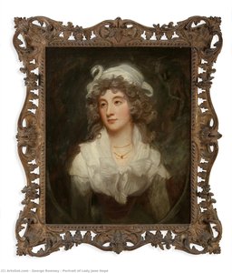 Portrait Of Lady Jane Hope — George Romney, Romanticism