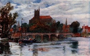 The Bridge And Cathedral, Auxerre — Herbert Menzies Marshall