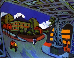 Eisenbahnüberführung An Der Löbtauer Straße In Dressen-friedrichstadt — Ernst Ludwig Kirchner, Expressionism