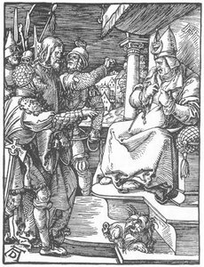Small Passion: 13. Christ Before Caiaphas — Albrecht Dürer, Northern Renaissance