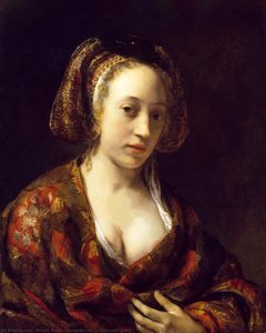 Young Woman In A Brocade Gown — Willem Drost