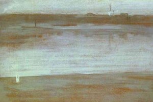 Symphony In Gray, Early Morning Thames — James Abbott Mcneill Whistler, Tonalist Aestheticism