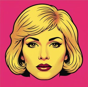 Magenta Reverie: A Singular Study In Graphic Halftone And Golden Symmetry — Laurent Charpentier, Pop Art