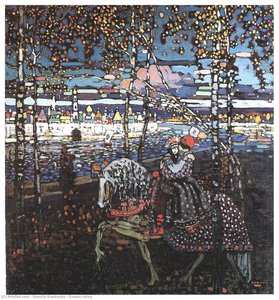Couple Riding — Wassily Wassilyevich Kandinsky, Post-impressionism