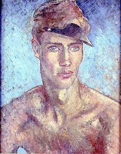 Young Man Wearing A Sun Visor — Glyn Warren Philpot