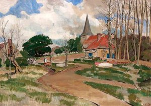 Bury, Sussex, Landscape With A Church Spire — James Mcbey
