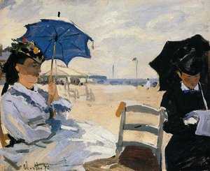 Der Strand Von Trouville — Claude Monet, Impressionistische Landschaft