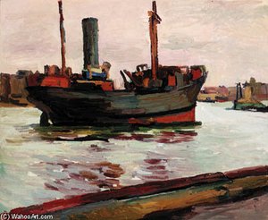 Tanker On The Thames — Duncan Grant