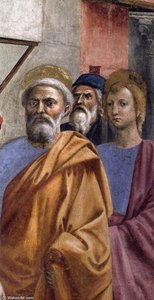 St Peter Healing The Sick With His Shadow (detail) — Masaccio