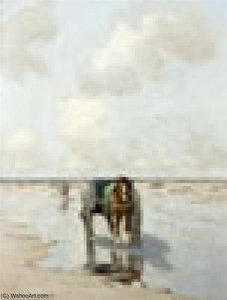 Pêcheur De Coquillages Et Charrette — Gerhard Morgenstjerne Munthe