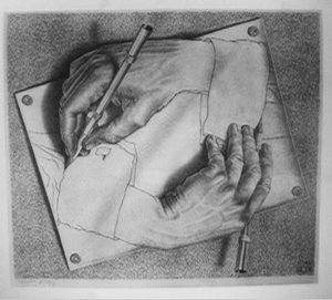 Drawing Hands — Maurits Cornelis Escher