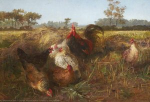 Fowls In The Stubble — Jorge Arthur Hickin