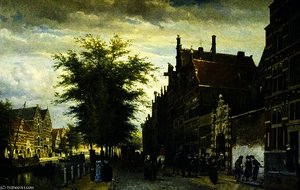 View Of Amsterdam — Cornelis Springer, Dutch Golden Age