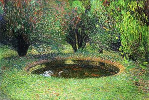 Marquayrol, Basin With Thujas — Henri Jean Guillaume Martin