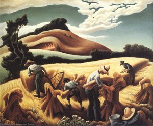 Cradling Wheat — Thomas Hart Benton