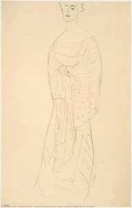 Mujer De Pie Con Las Manos Juntas — Gustav Klimt, Art Nouveau
