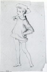 Figura De Un Niño (también Conocida Como Estudio Para Los Conchasqueños De Cancale) — John Singer Sargent