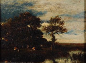 Paysage Avec Cours D'eau — Jules Dupré