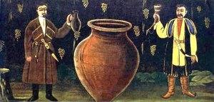 Two Georgians At Marani — Niko Pirosmani