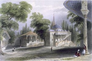 Third Court Of The Serai Bournou — William Henry Bartlett