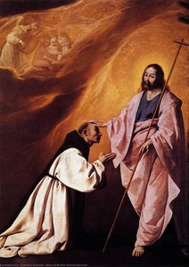 Visión De Fraile Andrés Salmerón — Francisco De Zurbarán, Baroque Religious Painting