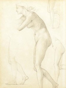 Study For The Figure Of Galatea In The Godhead Fires, — Edward Coley Burne-jones